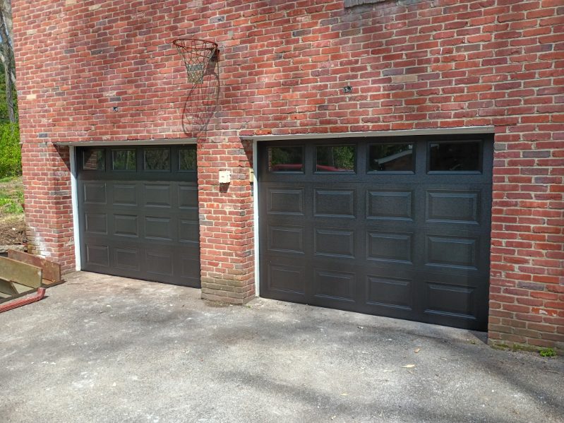 New black doors — Penn Hills brick home